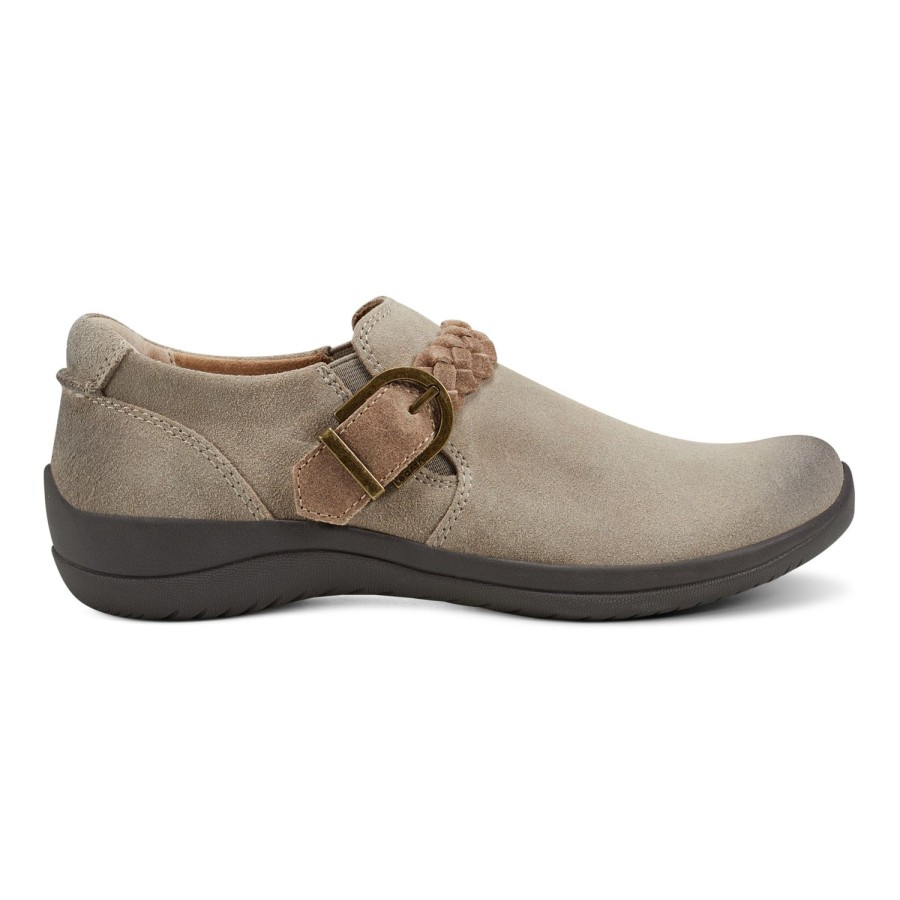 Casual Earth Shoes | Farage Round Toe Casual Slip-On Flats Taupe