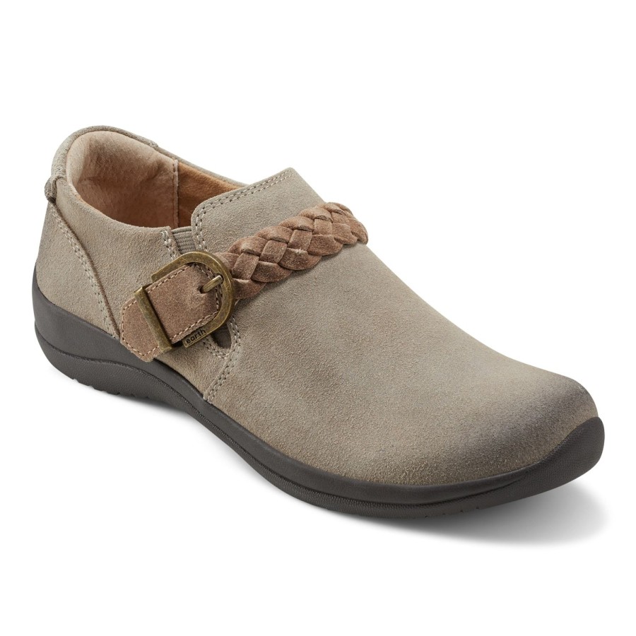 Casual Earth Shoes | Farage Round Toe Casual Slip-On Flats Taupe