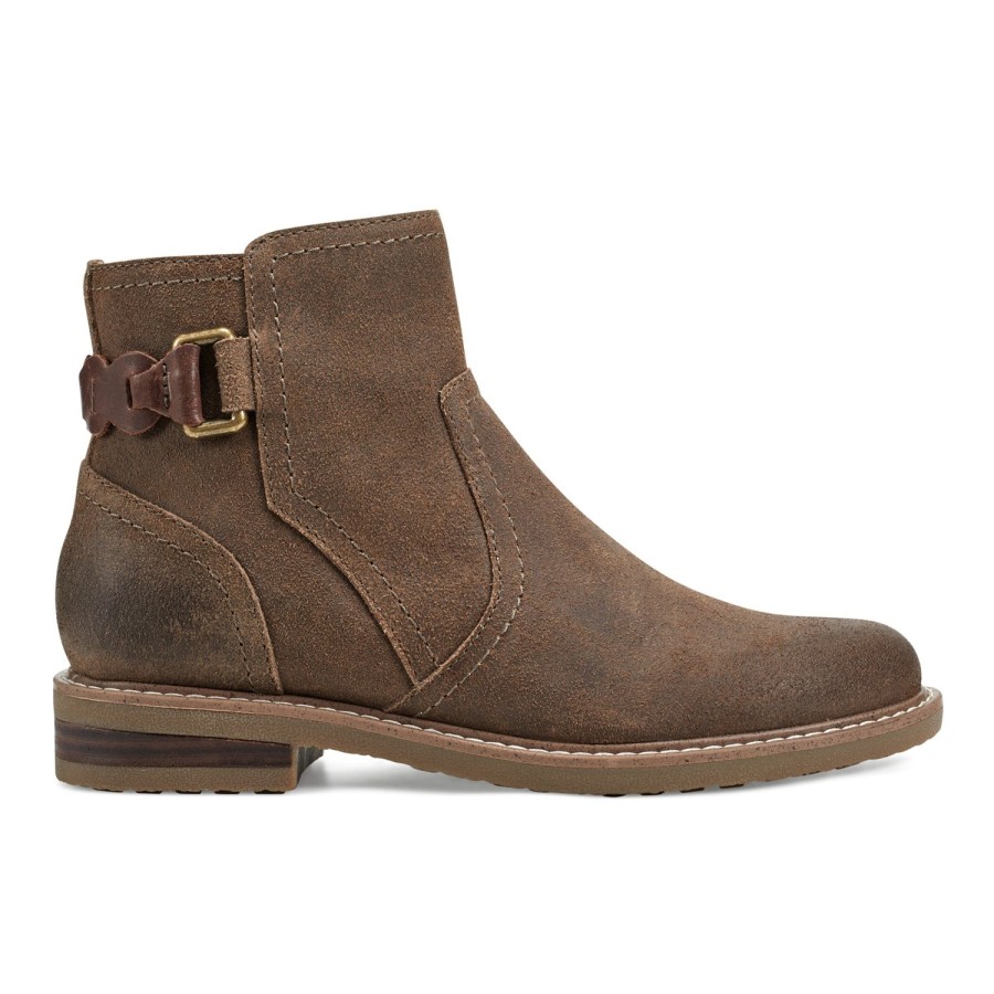 Boots & Booties Earth Shoes | Jenna Round Toe Casual Booties Dark Brown