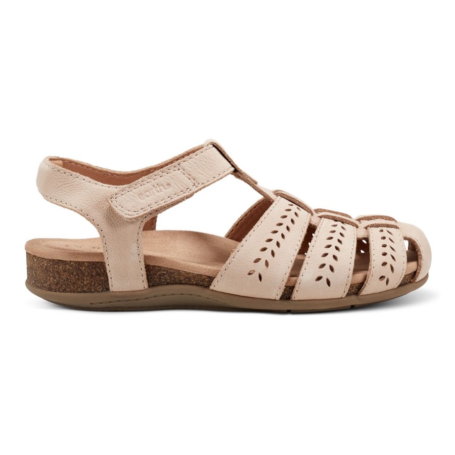 Casual Earth Shoes | Birdy Casual Round Toe Slip-On Sandals Light Natural