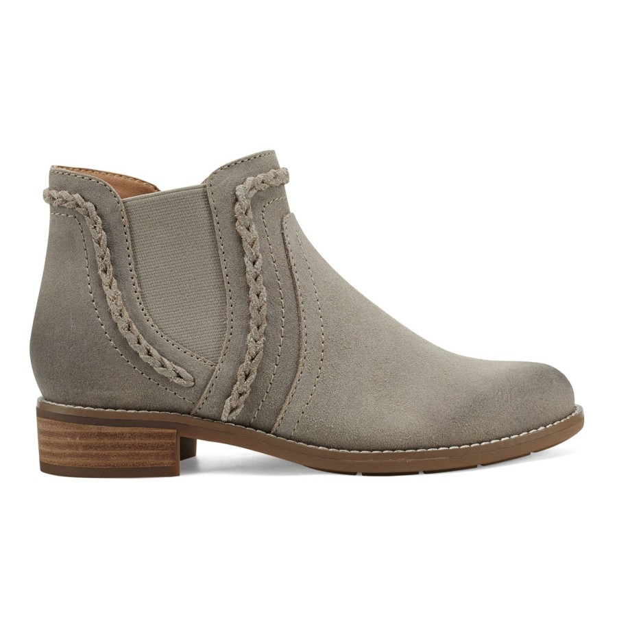 Boots & Booties Earth Shoes | Nika Round Toe Casual Booties Taupe