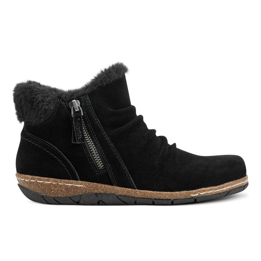 Boots & Booties Earth Shoes | Eric Round Toe Cold Weather Casual Booties Black