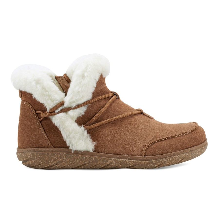 Boots & Booties Earth Shoes | Fleet Cold Weather Lace-Up Casual Booties Dark Natural