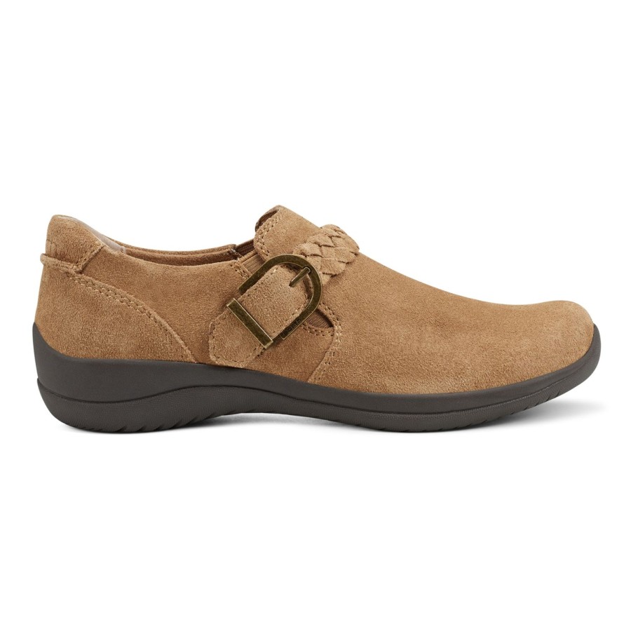 Casual Earth Shoes | Farage Round Toe Casual Slip-On Flats Medium Natural