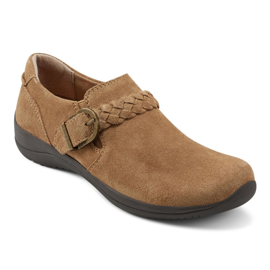 Casual Earth Shoes | Farage Round Toe Casual Slip-On Flats Medium Natural