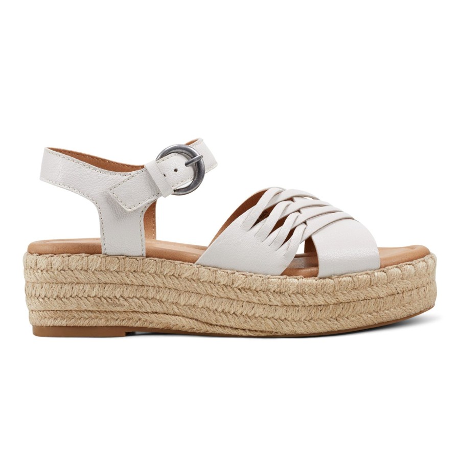 Casual Earth Shoes | Hilda Open-Toe Casual Platform Espadrilles Light Natural