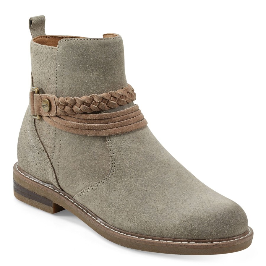 Boots & Booties Earth Shoes | Jeno Round Toe Casual Booties Taupe