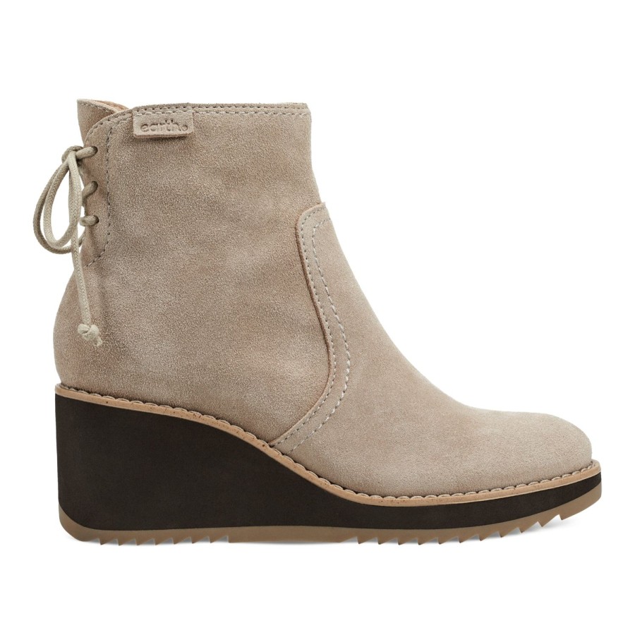 Boots & Booties Earth Shoes | Calia Round Toe Casual Wedge Ankle Booties Taupe