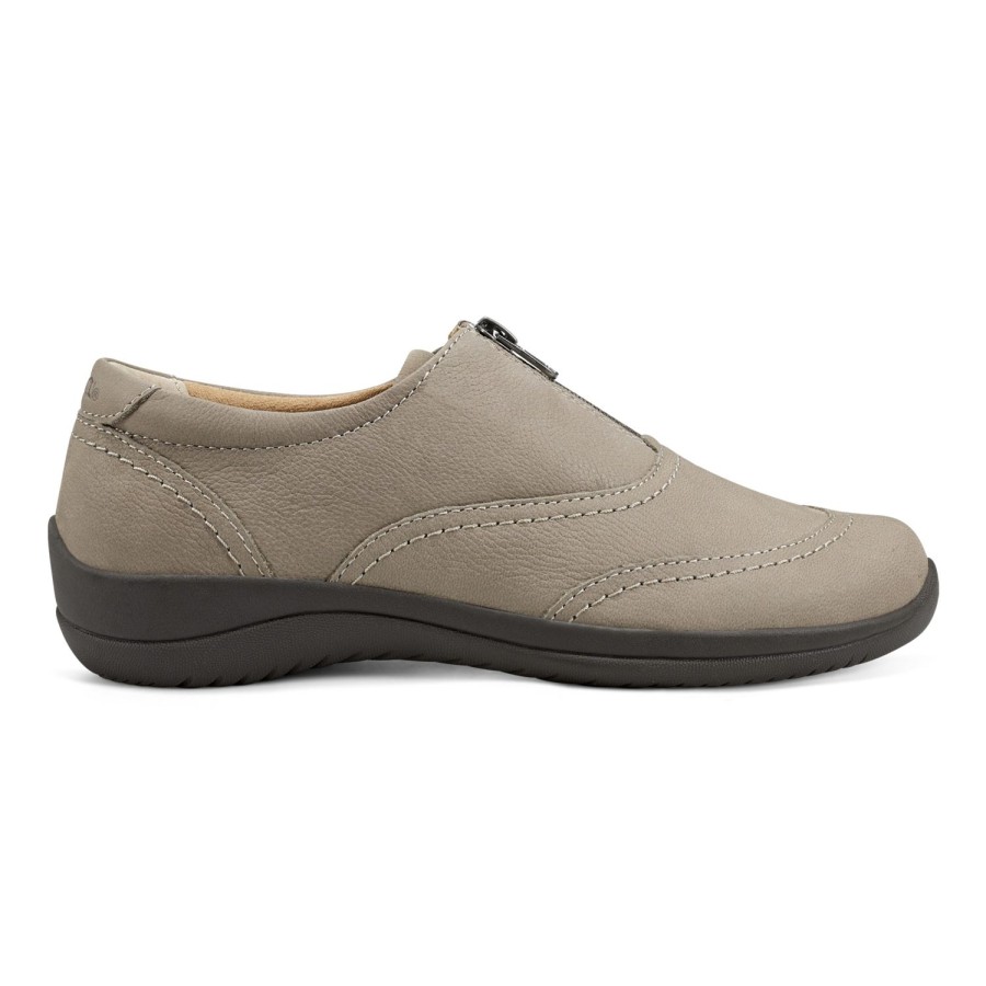 Casual Earth Shoes | Fannie Round Toe Casual Slip-On Flats Taupe