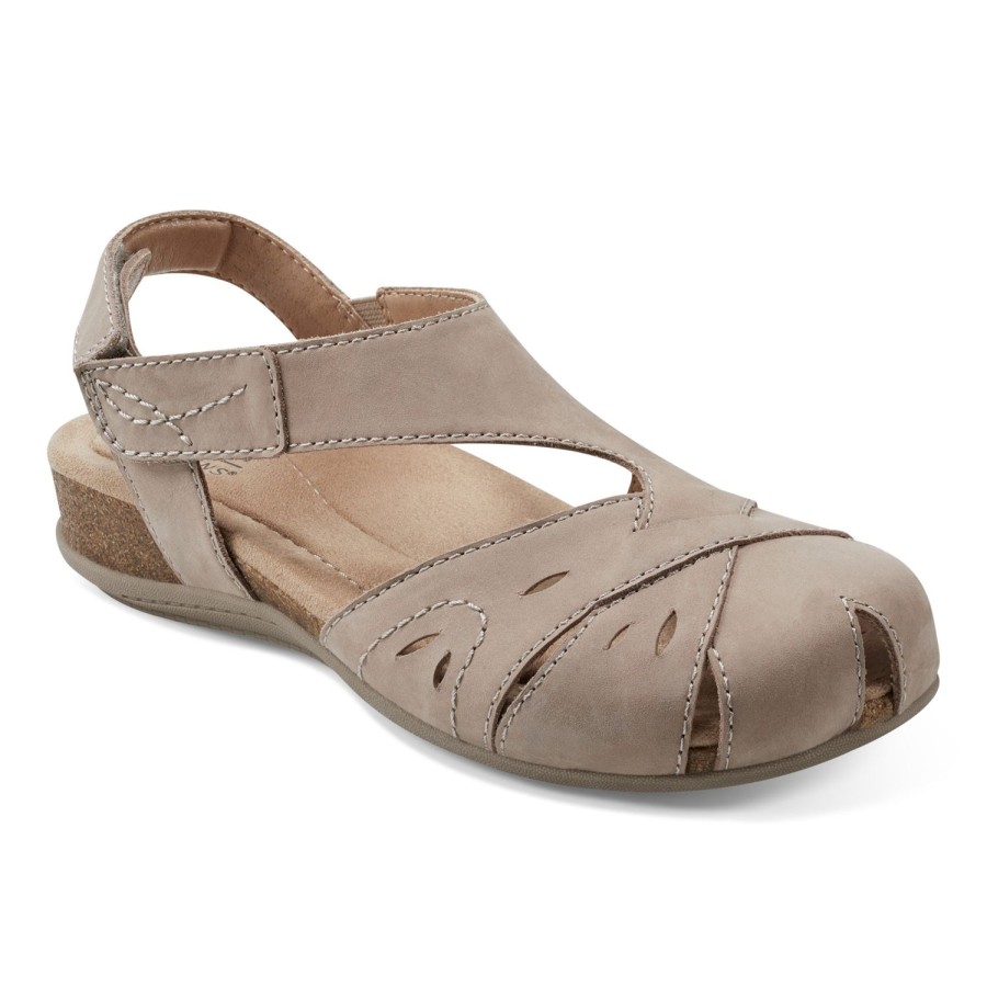 Casual Earth Shoes | Birdine Casual Round Toe Slip-On Sandals Ivory