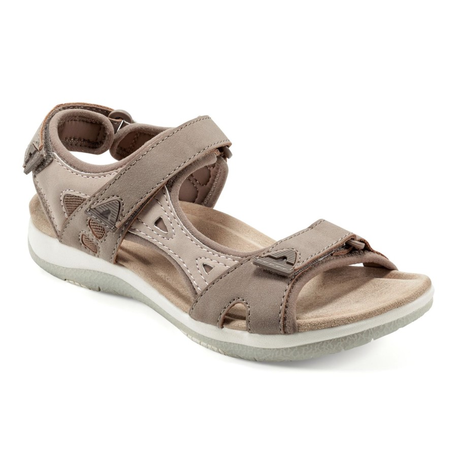 Casual Earth Shoes | Skylar Round Toe Lightweight Casual Flat Sandals Light Pink