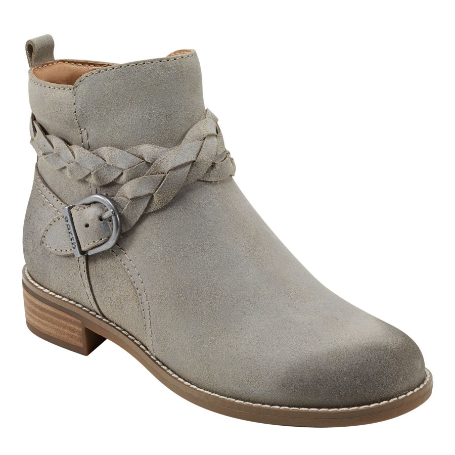 Boots & Booties Earth Shoes | Nicole Round Toe Casual Booties Brown