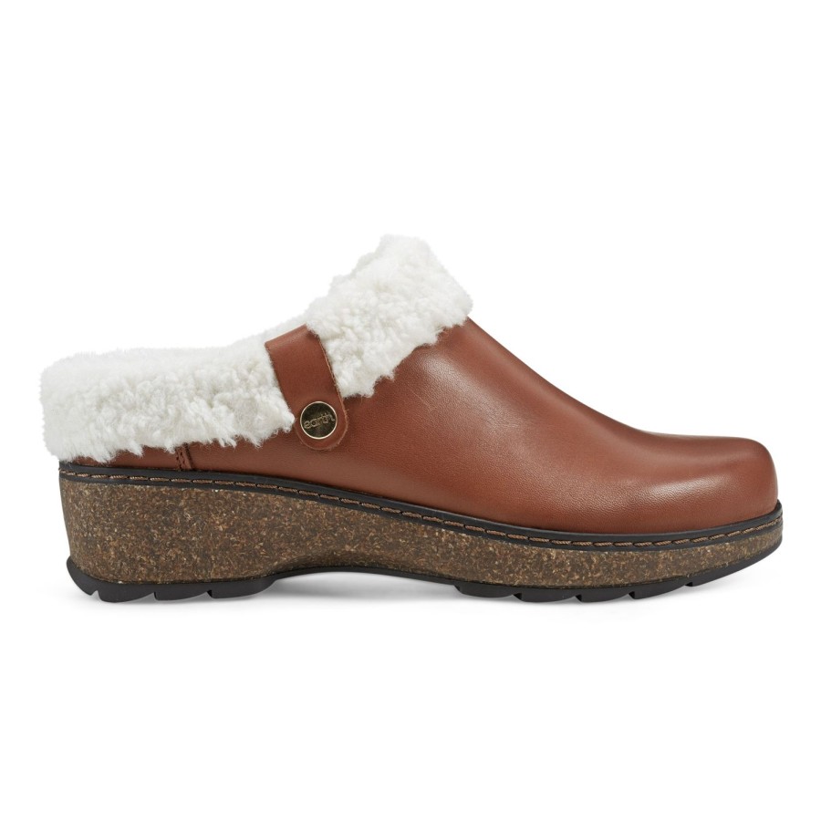 Boots & Booties Earth Shoes | Kona Round Toe Slip-On Casual Heeled Mules Light Natural