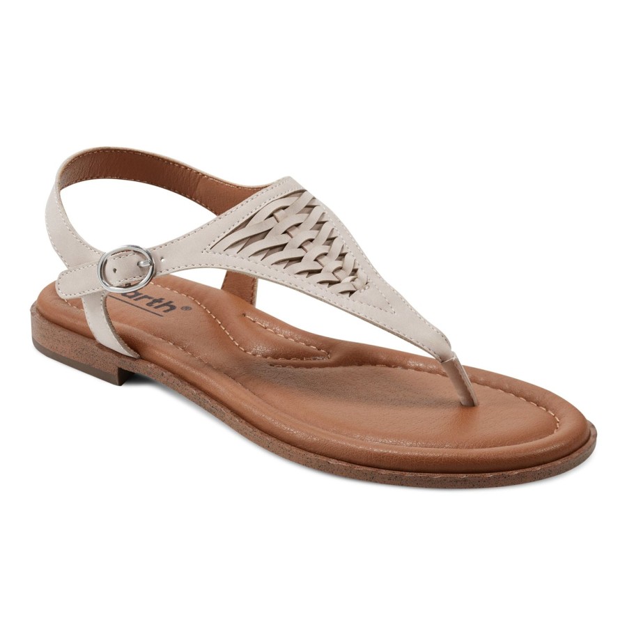 Casual Earth Shoes | Xanya Round Toe Woven Casual Flat Sandals Light Pink