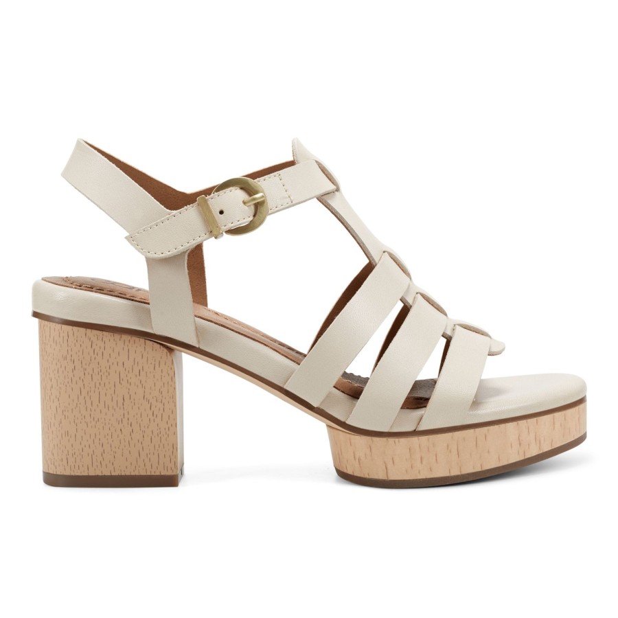 Casual Earth Shoes | Adona Fisherman Platform Sandals Ivory