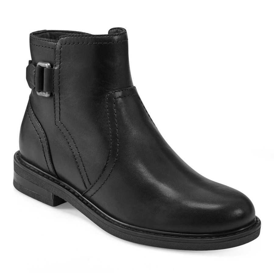 Boots & Booties Earth Shoes | Jenna Round Toe Casual Booties Black