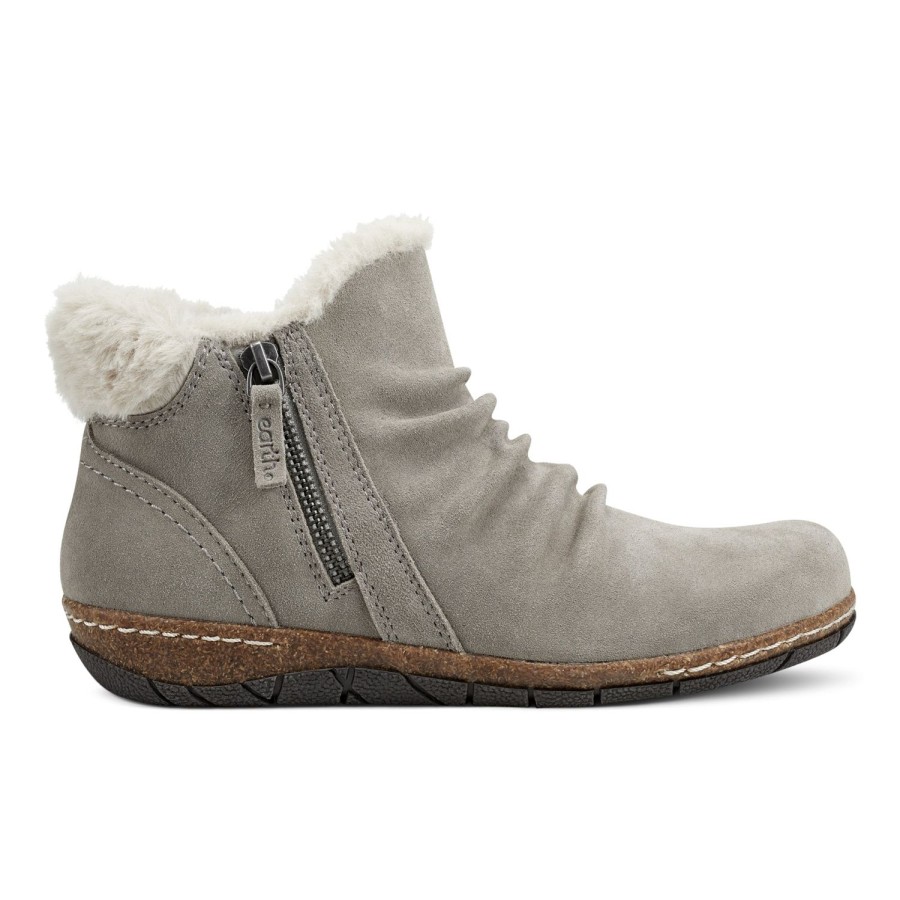 Boots & Booties Earth Shoes | Eric Round Toe Cold Weather Casual Booties Medium Gray